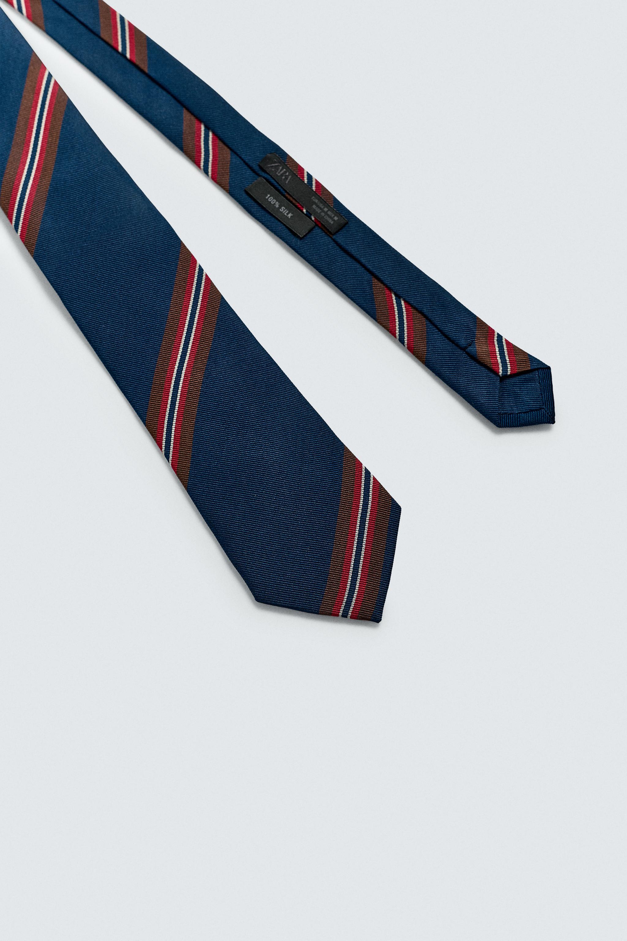 100% SILK STRIPED TIE